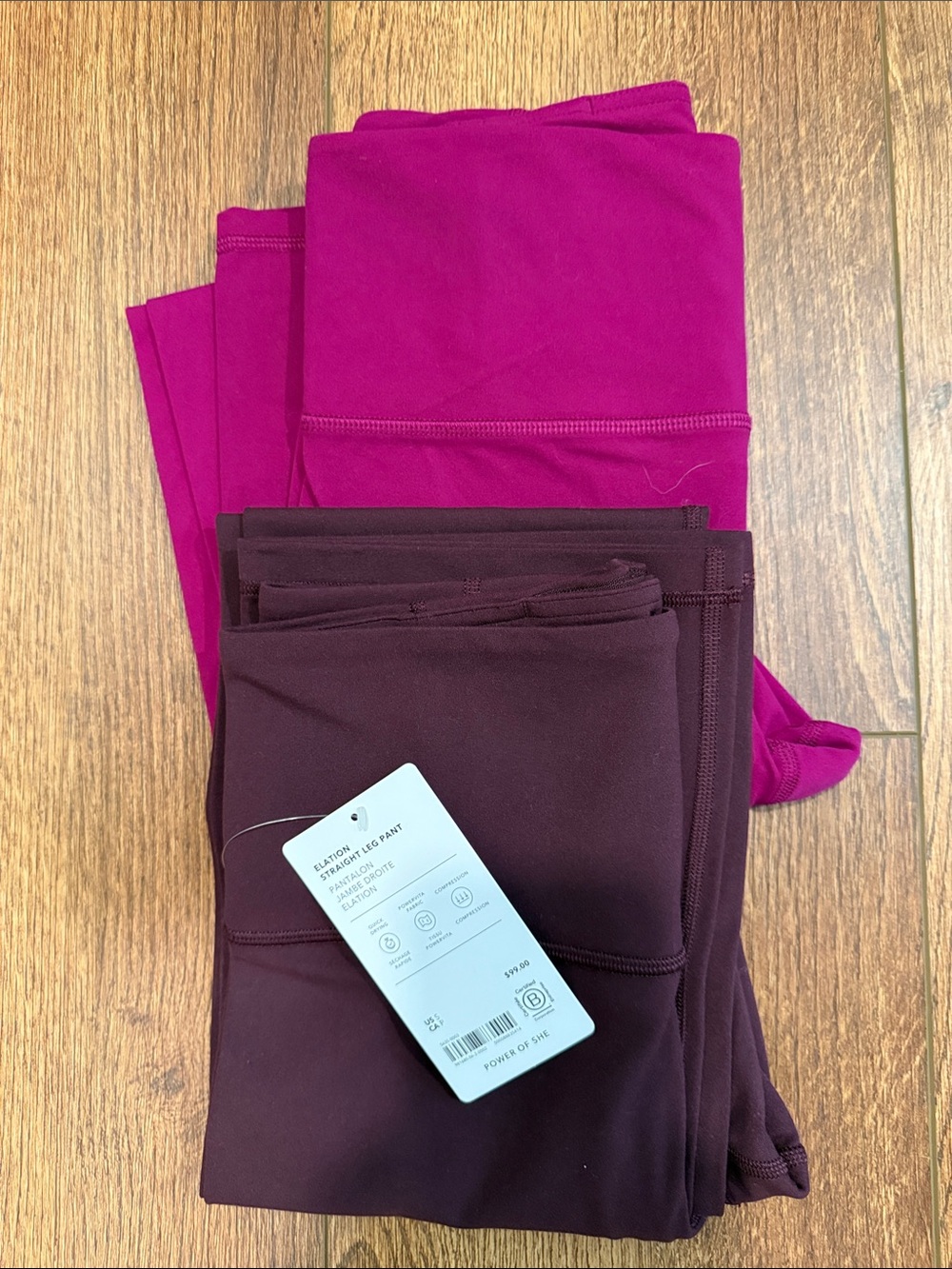 ATHLETA High-Rise Elation straight leg pant in - Magenta & Burgundy Size 6